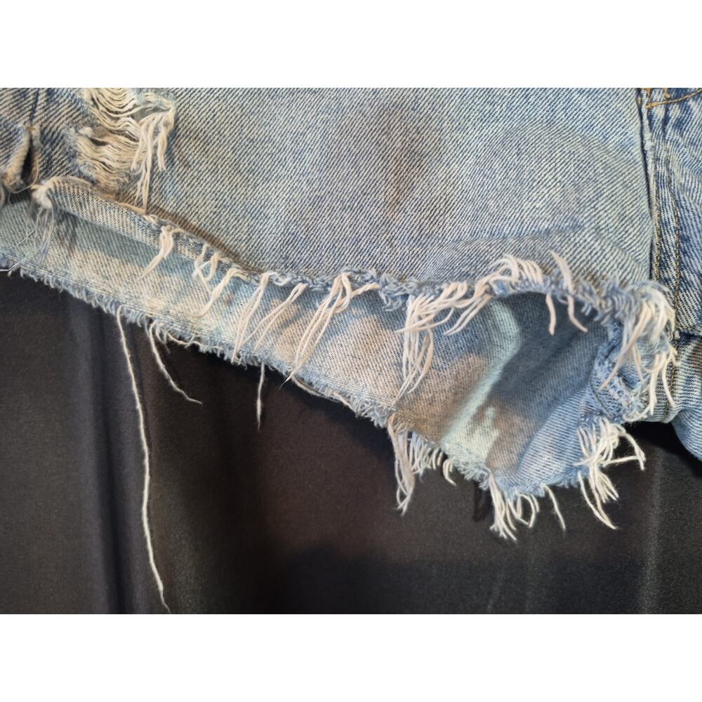 Agolde Parker Vintage Blue Cotton Denim Cut Off Shorts US 26 - Picture 5 of 11